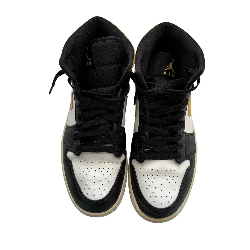 Jordan 1 Mid Black‎ University Gold 2021 554724-177 Size 9.5